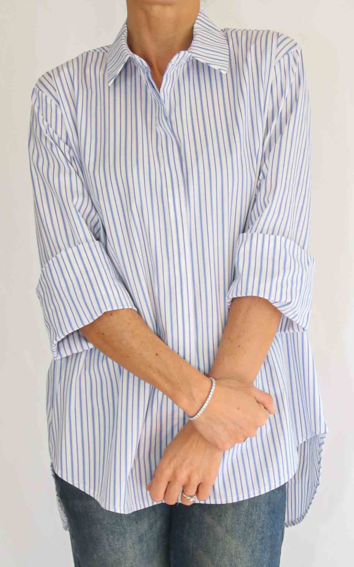 OFF-ON - Camicia doppia riga - CELESTE