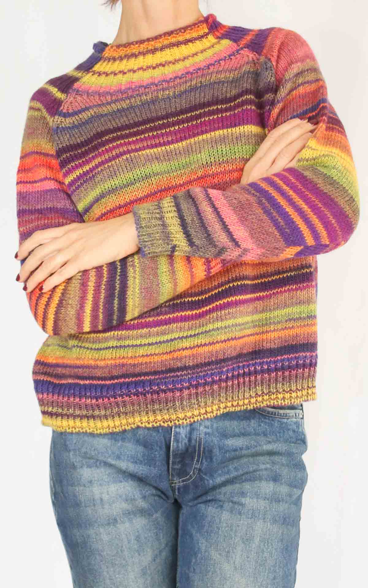 OFF- ON – Maglia multicolor – GIALLO/VIOLA