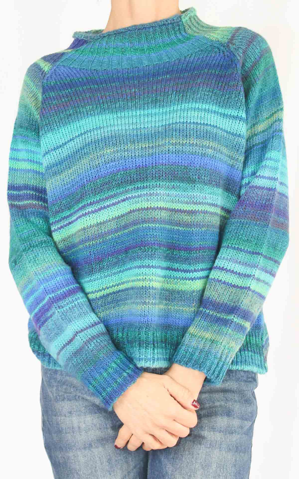 OFF- ON – Maglia multicolor – TURCHESE/AZZURRO