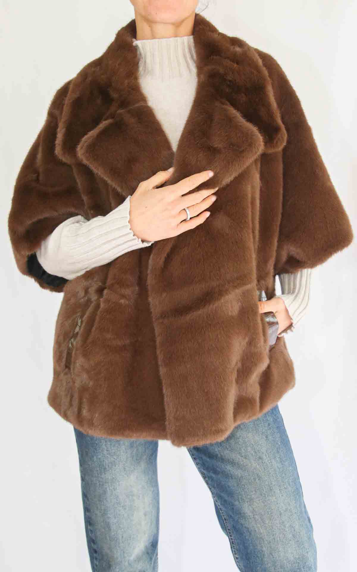 AYFEE - Mantella fake fur - MORO