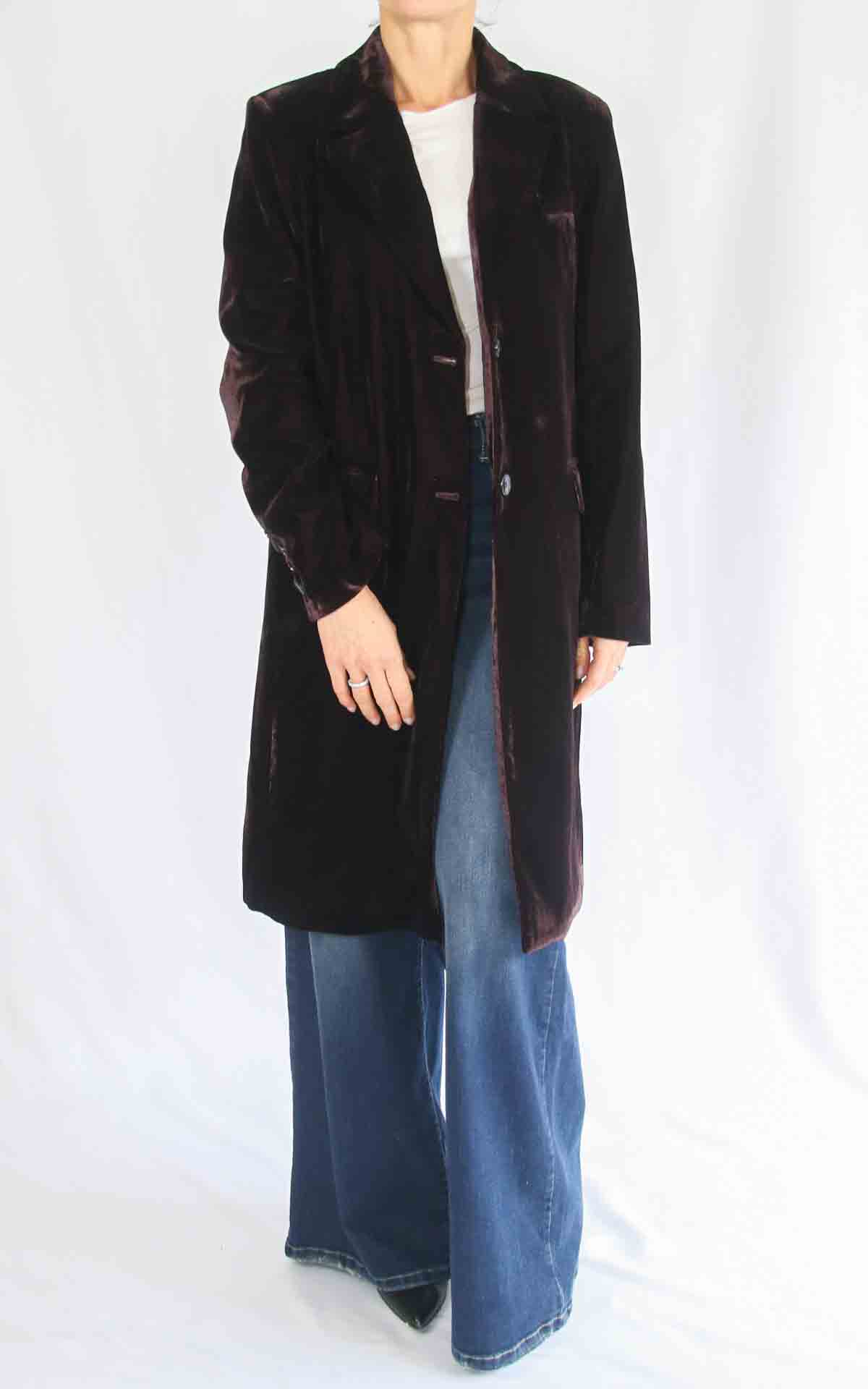 WU'SIDE - Spolverino velluto - MORO