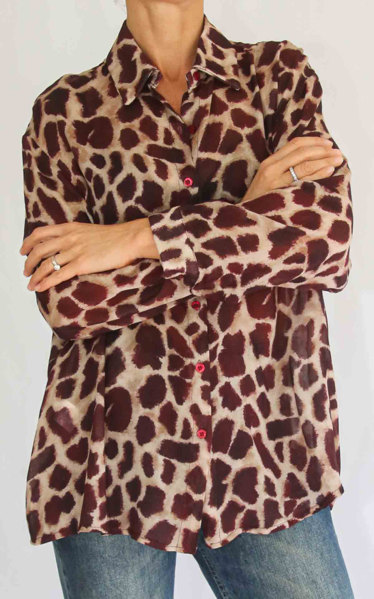 OFF-ON - Camicia foulard - BORDEAUX