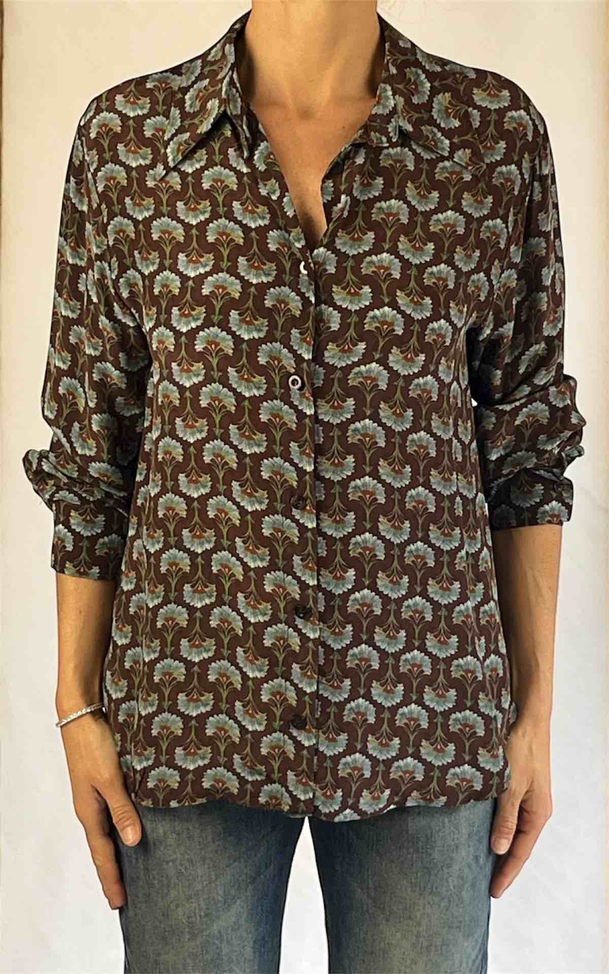 INITIAL - Camicia viscosa LIA - MORO
