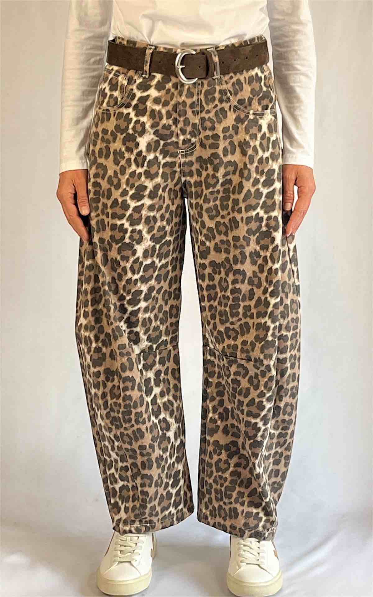 OFF-ON - Pantalone barrel - MACULATO