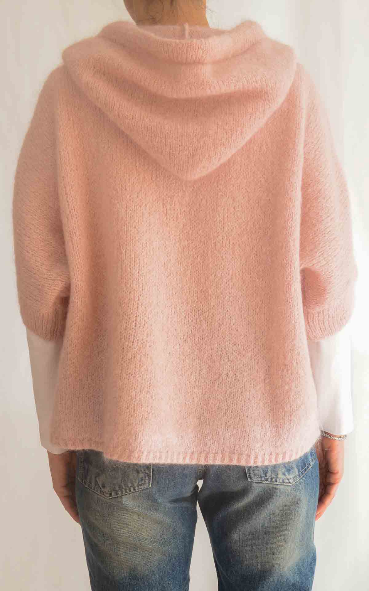 OFF-ON – Gilet con cappuccio – ROSA
