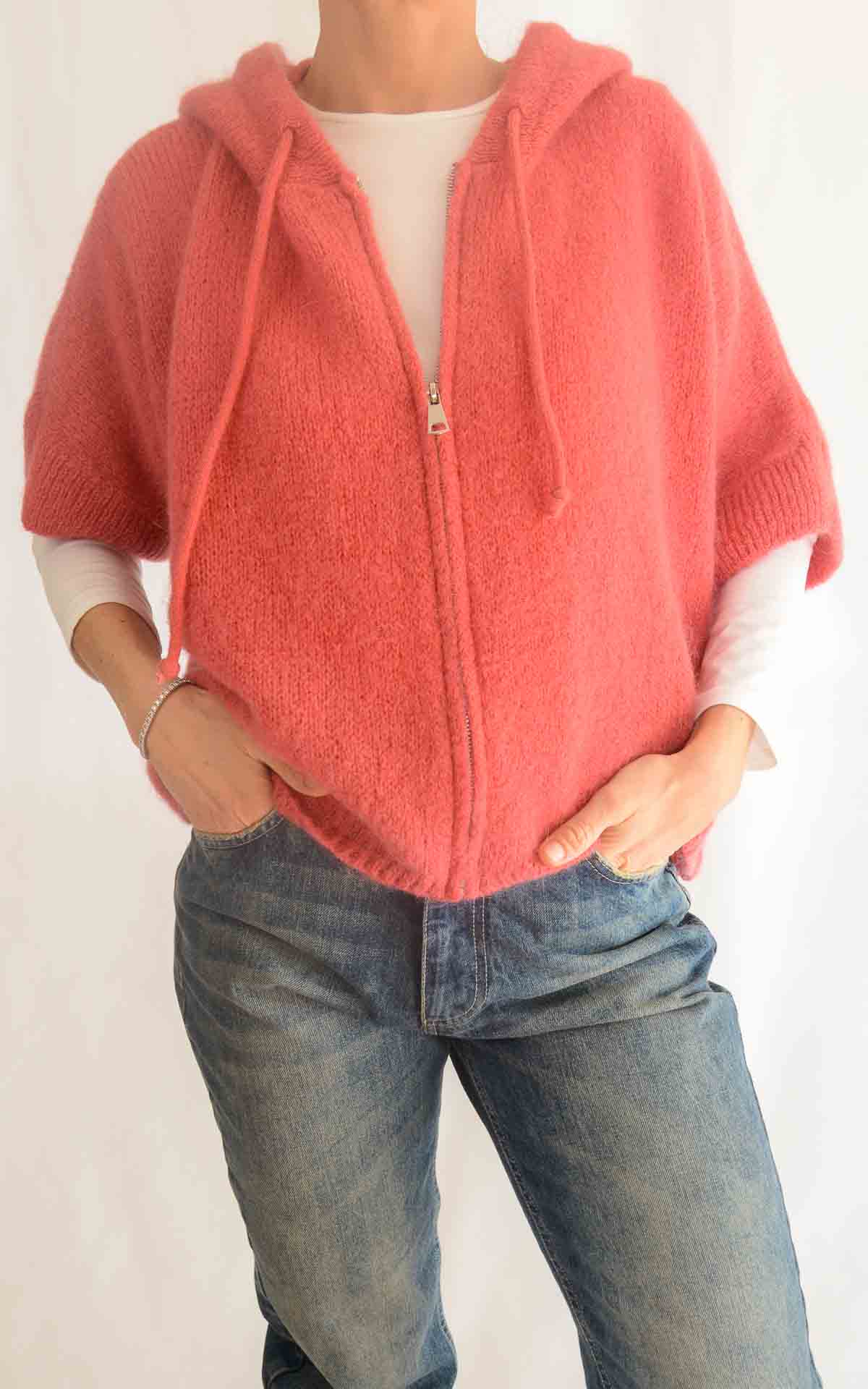 OFF-ON – Gilet con cappuccio – CORALLO