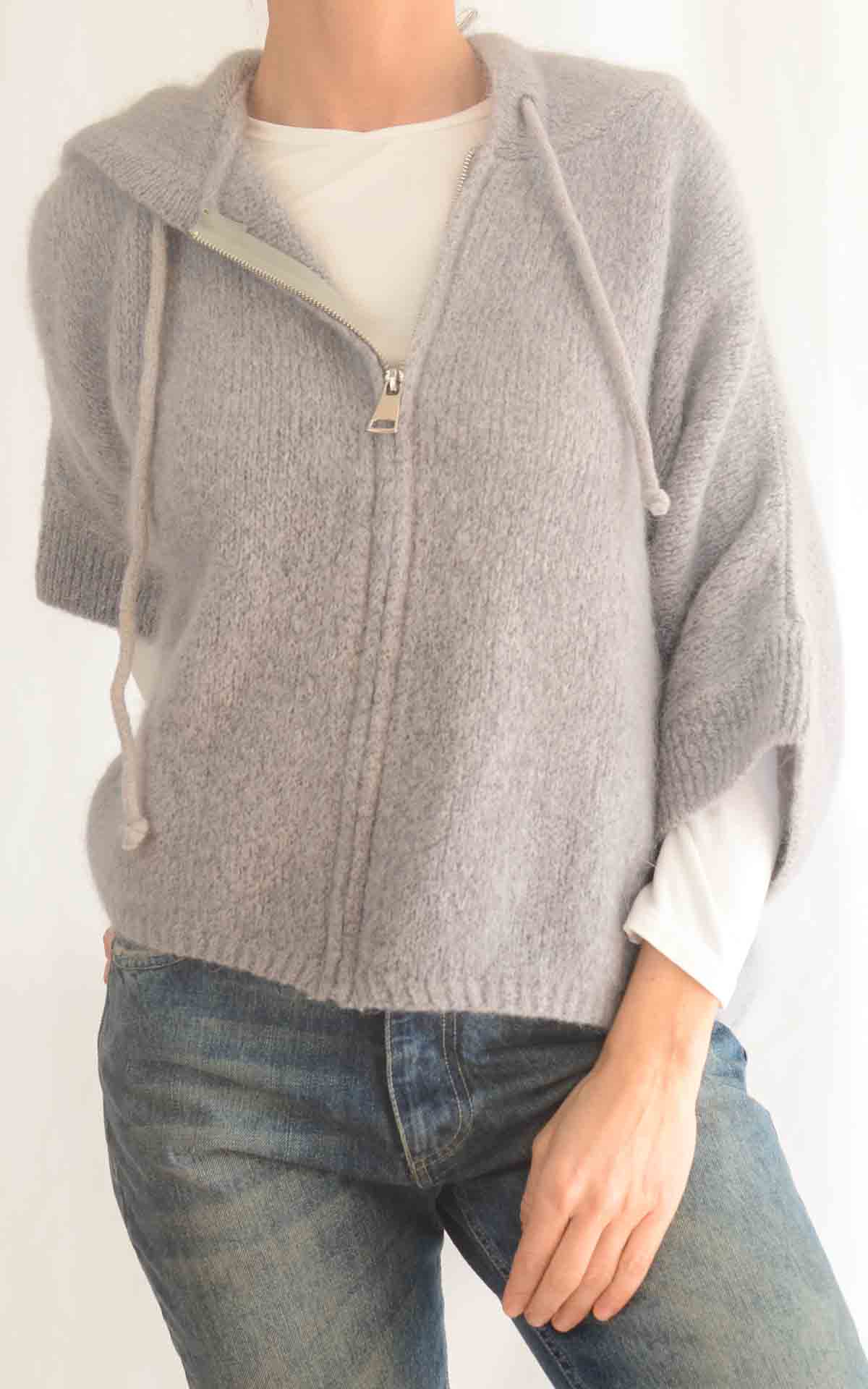 OFF-ON – Gilet con cappuccio – GRIGIO