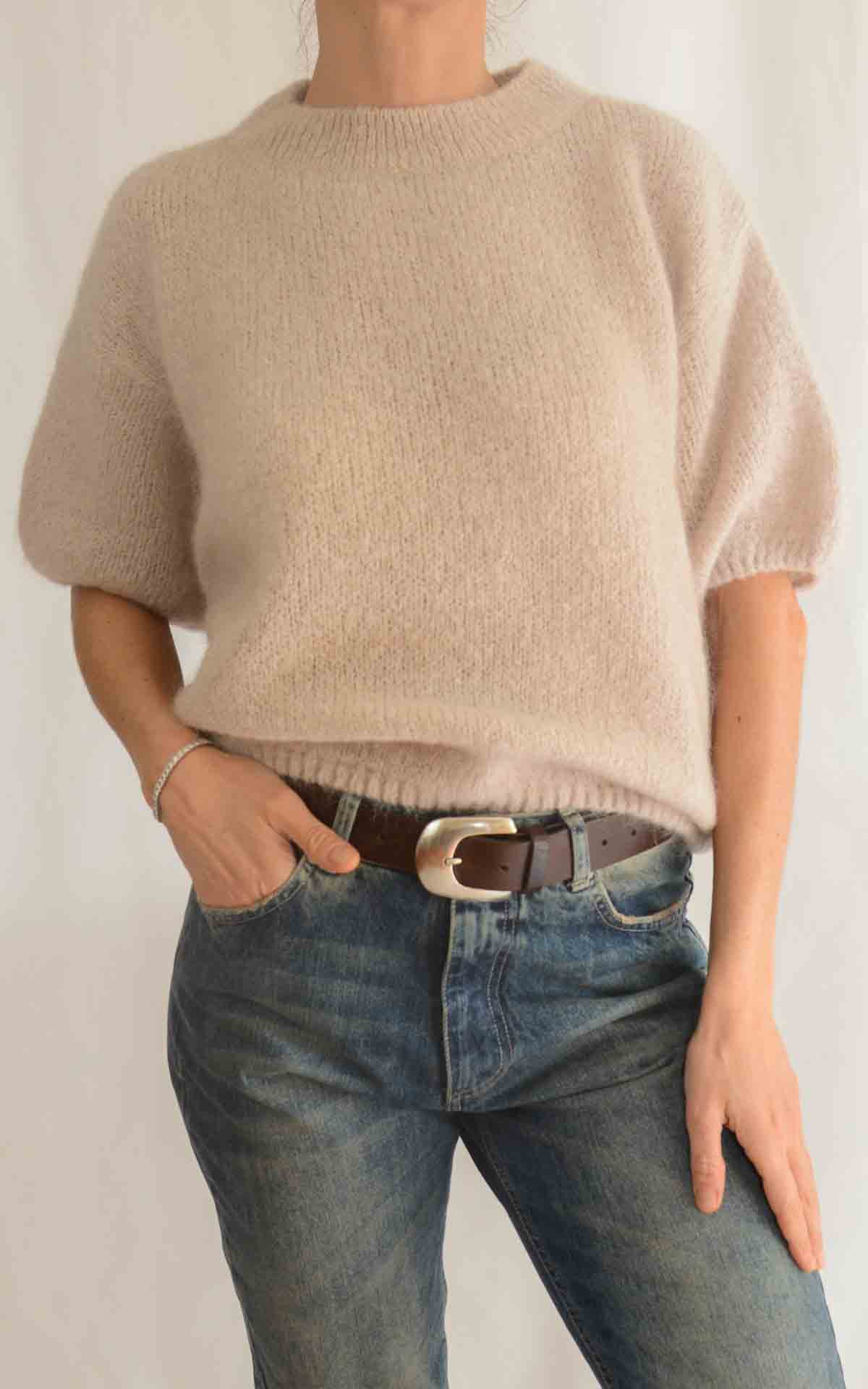 OFF-ON- Maglia mezza manica - BURRO