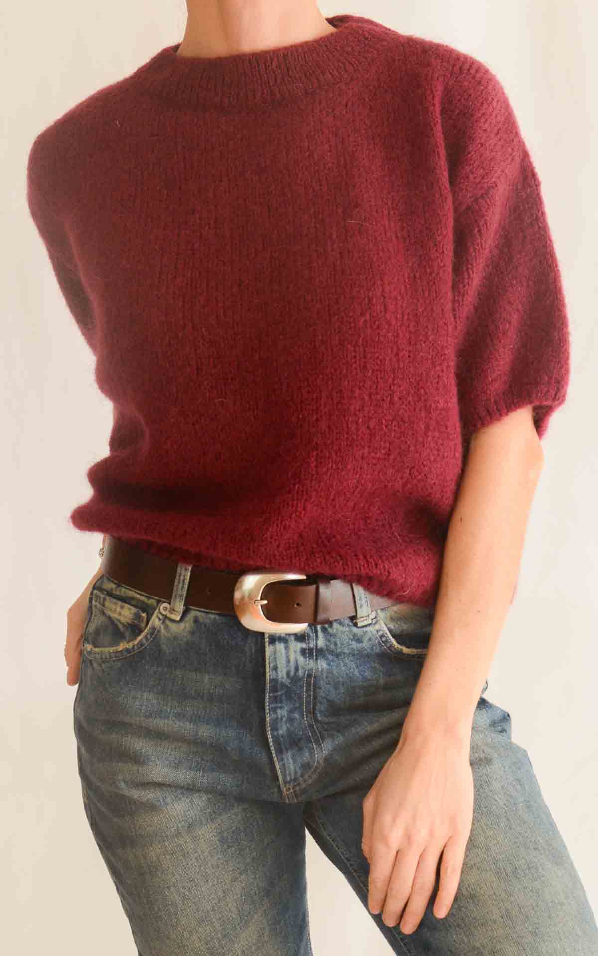 OFF-ON- Maglia mezza manica - BORDEAUX