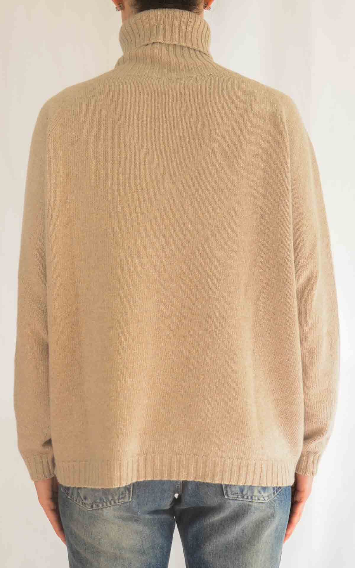 SUSYMIX - Maglia rombi collo alto - FANGO