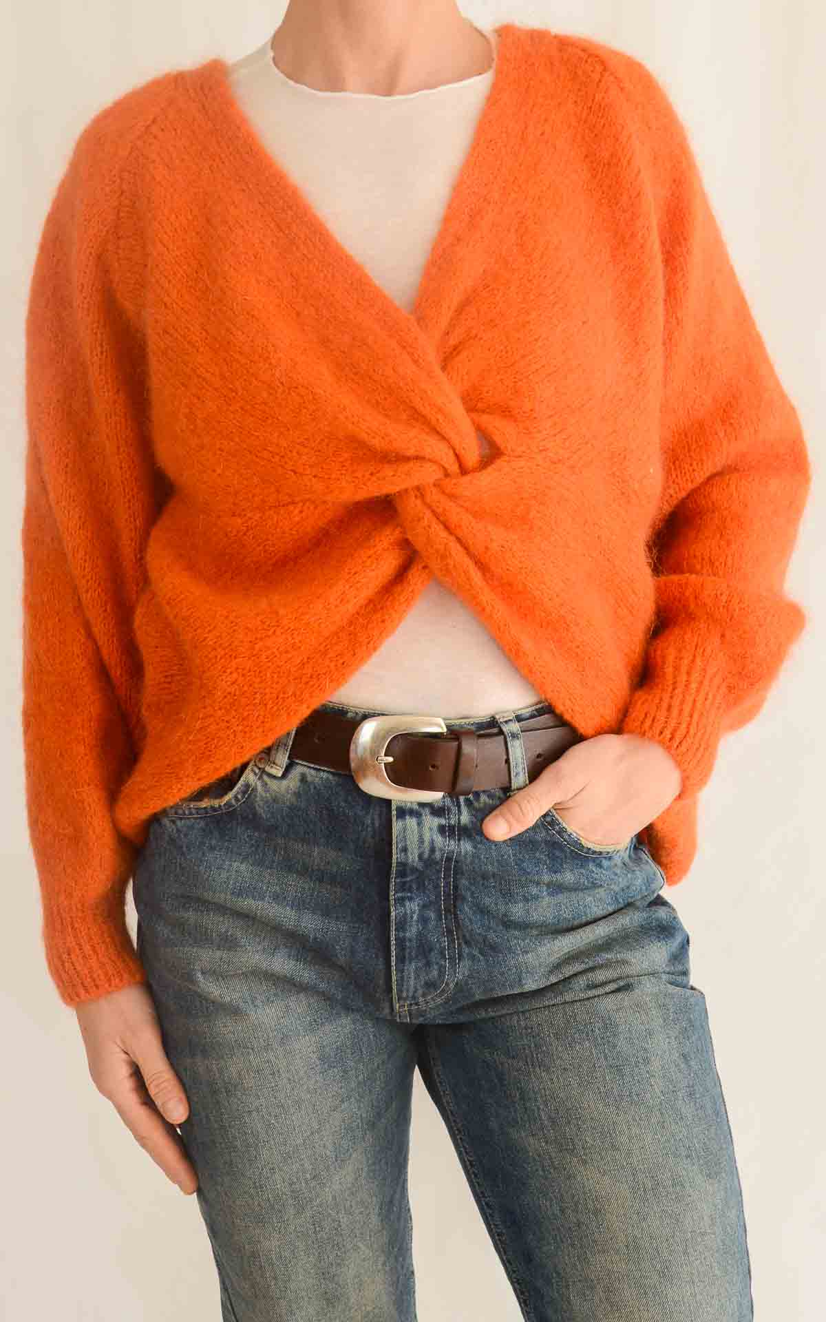 OFF-ON - Maglia incrocio - ARANCIO
