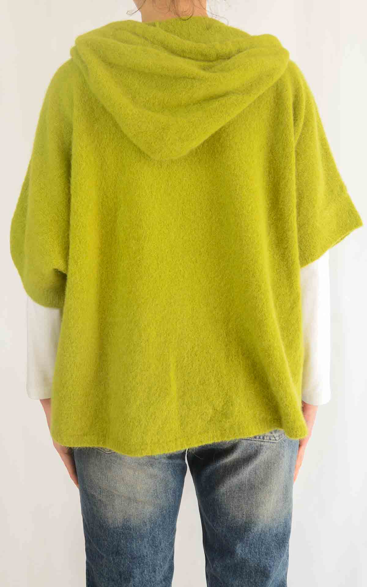 OFF-ON- Gilet cappuccio baby alpaca - PISTACCHIO