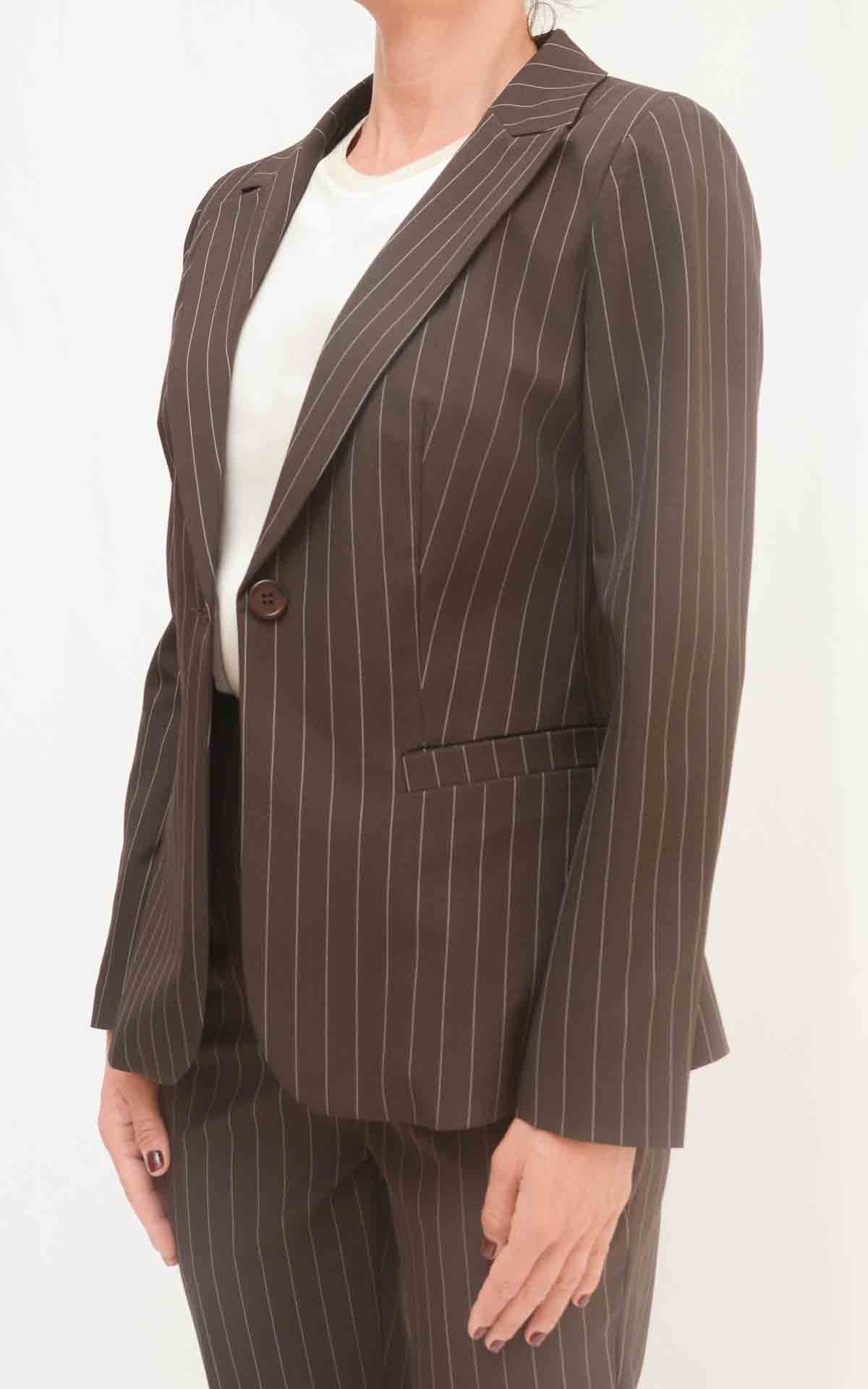 SUSY MIX – Completo gessato – MORO