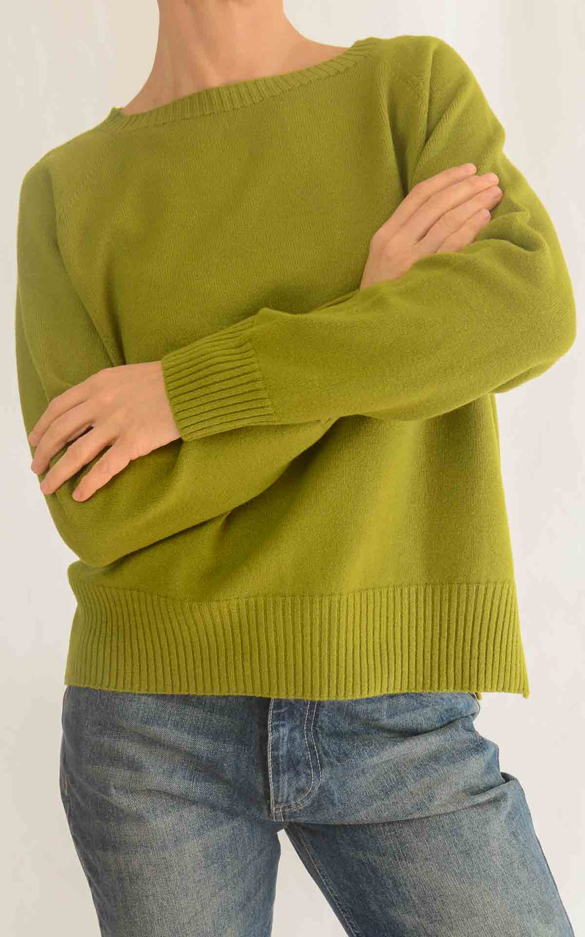 SUSY MIX – Maglia barchetta – VERDE OLIVA