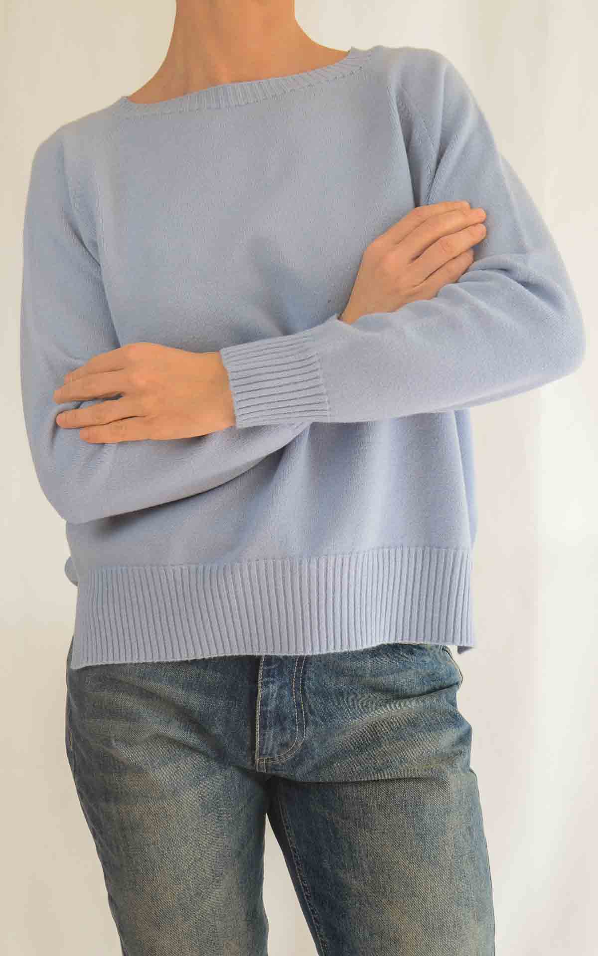 SUSY MIX – Maglia barchetta – CELESTE