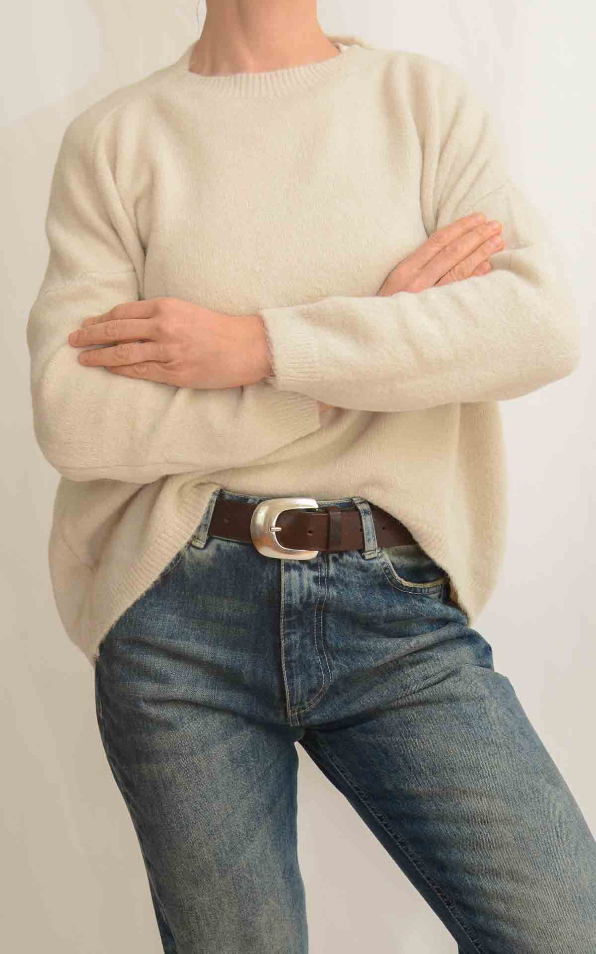 OFF-ON - Maglia baby alpaca - BURRO