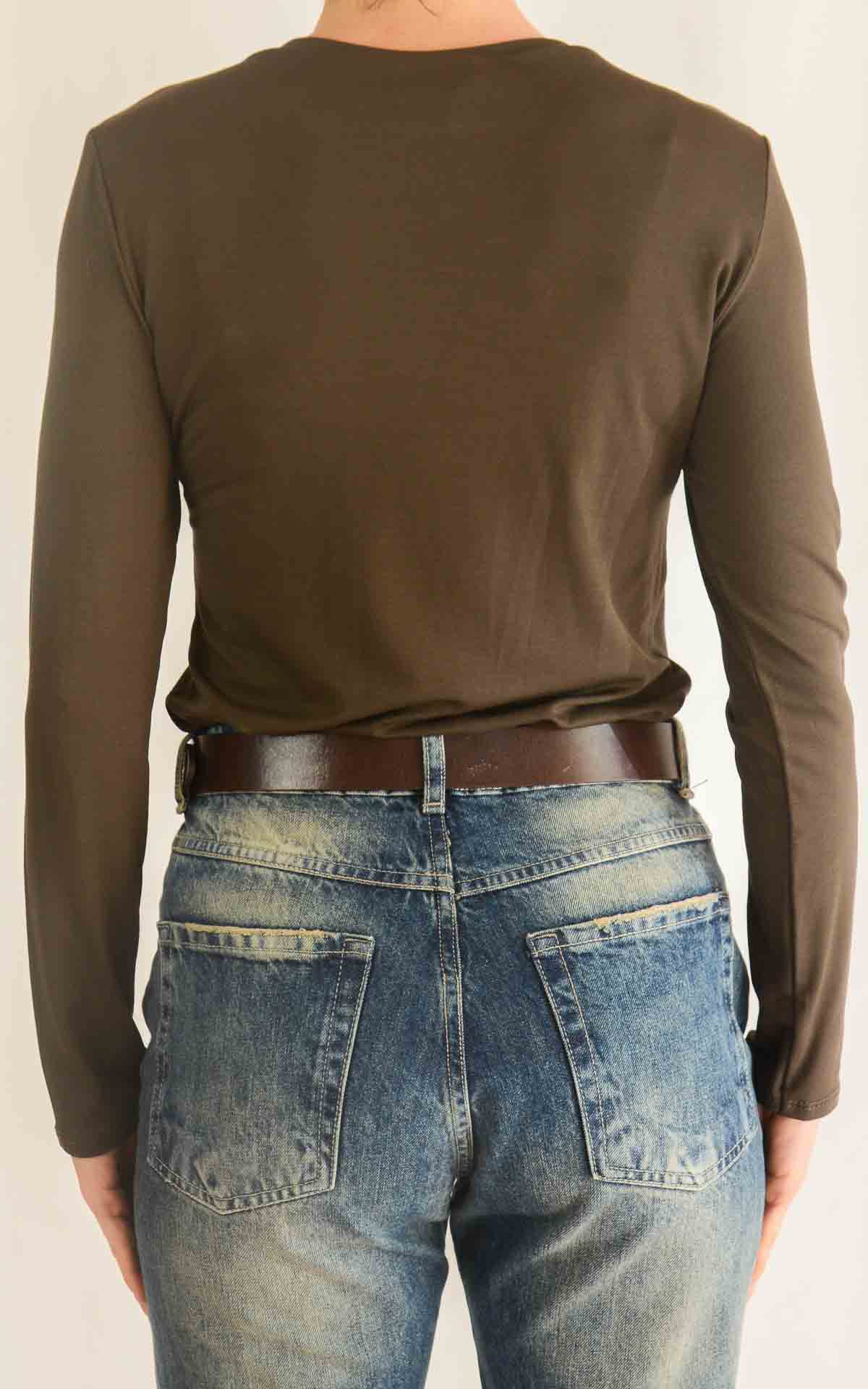 INITIAL - T-Shirt tinta unita - MORO