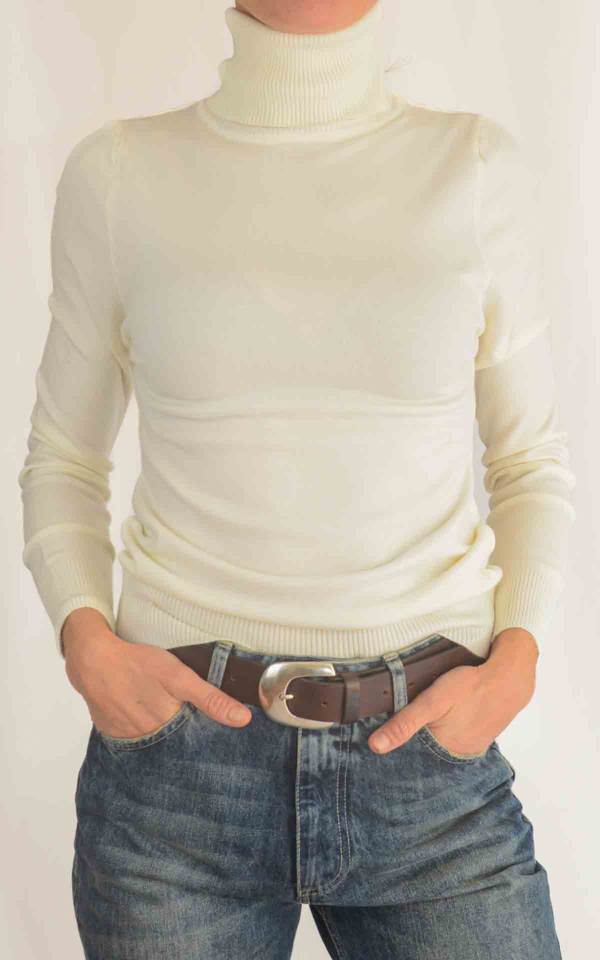 SUSYMIX - Maglia collo alto - CREMA