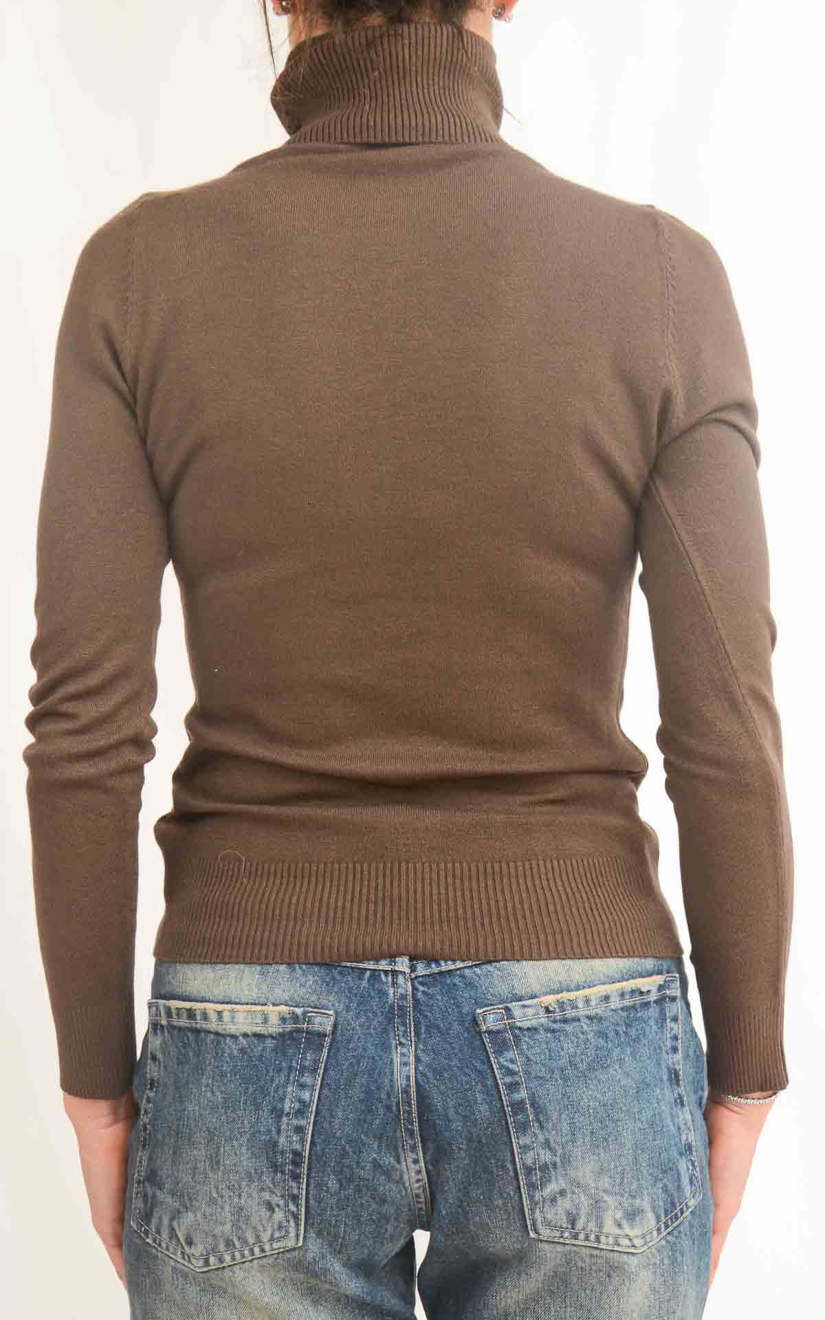 SUSYMIX - Maglia collo alto - MORO