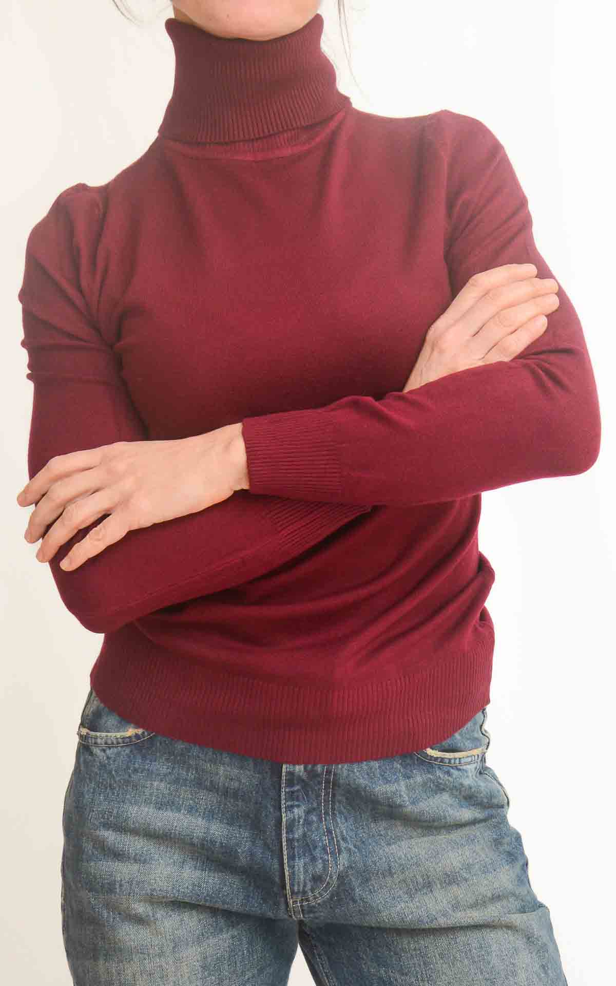 SUSYMIX - Maglia collo alto - VINO