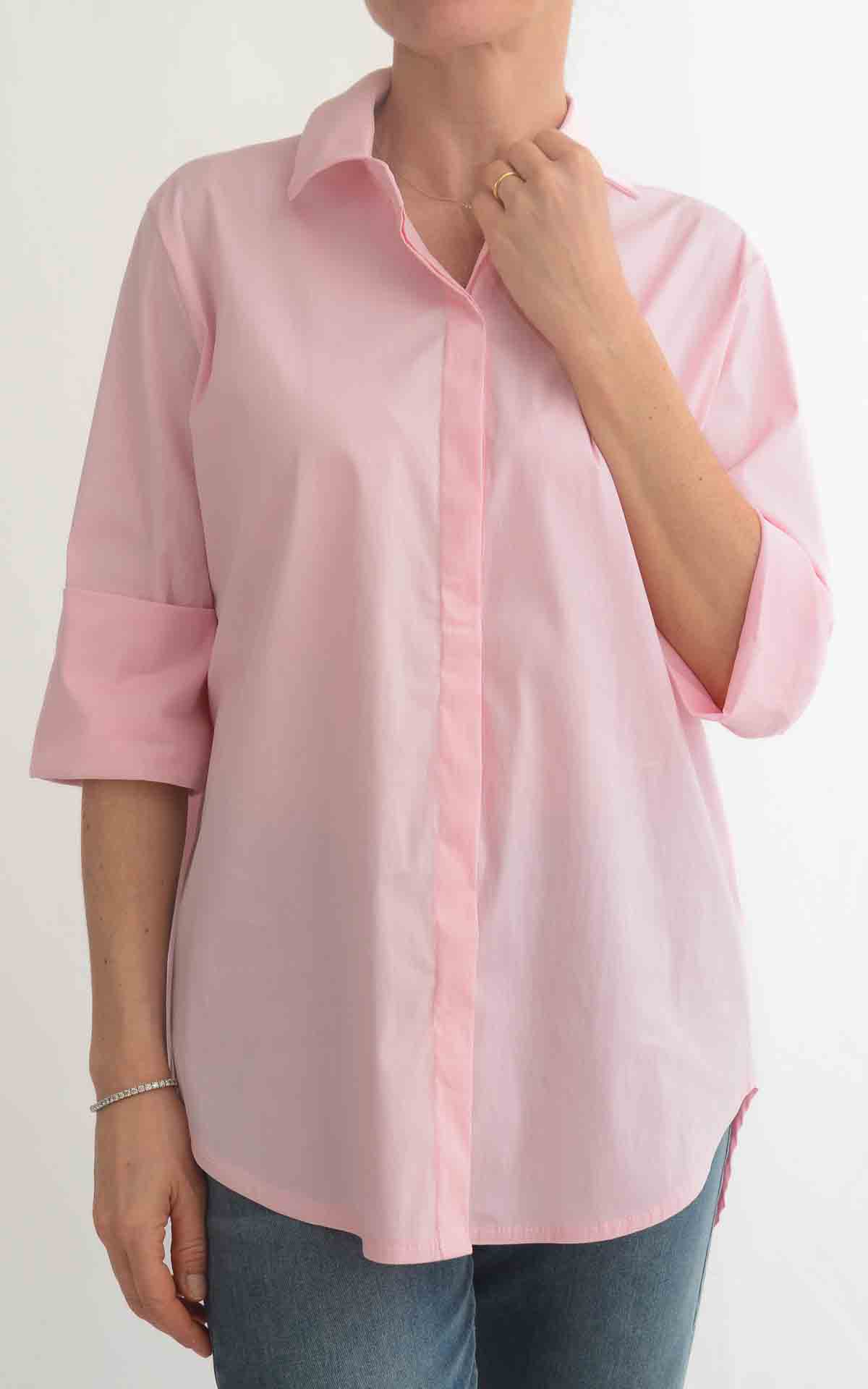 OFF - ON - Camicia tinta unita - ROSA