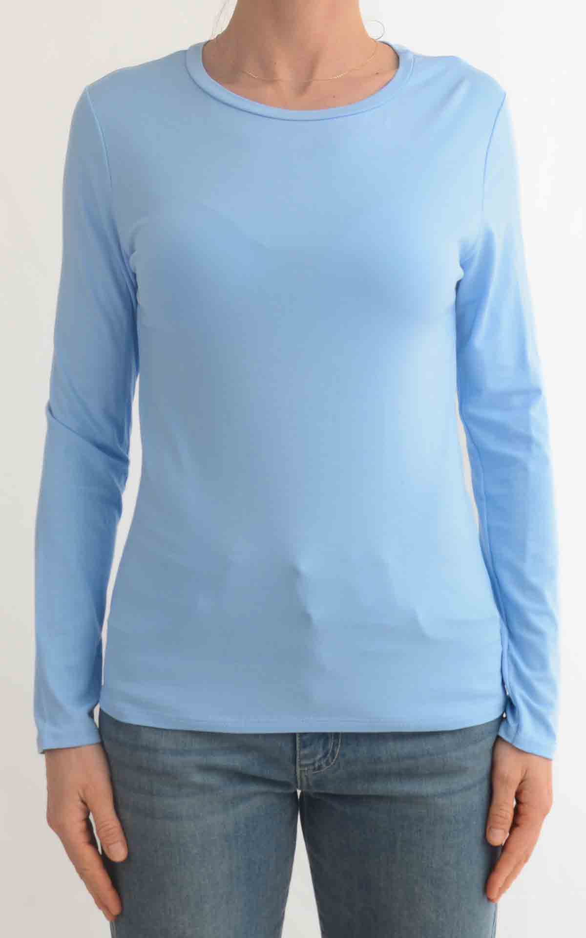 INITIAL - T-Shirt tinta unita - CELESTE