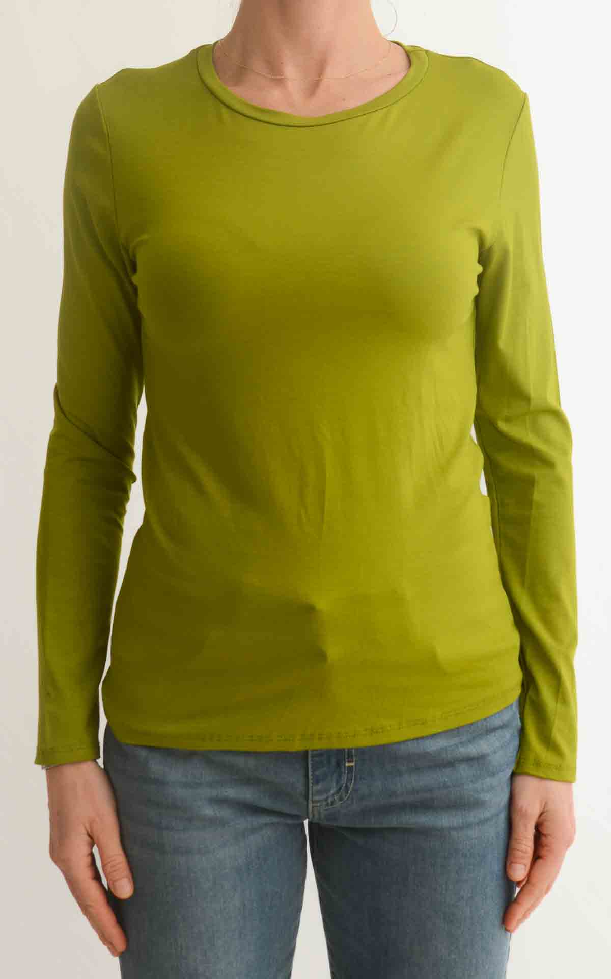 INITIAL - T-Shirt tinta unita - VERDE PISTACCHIO