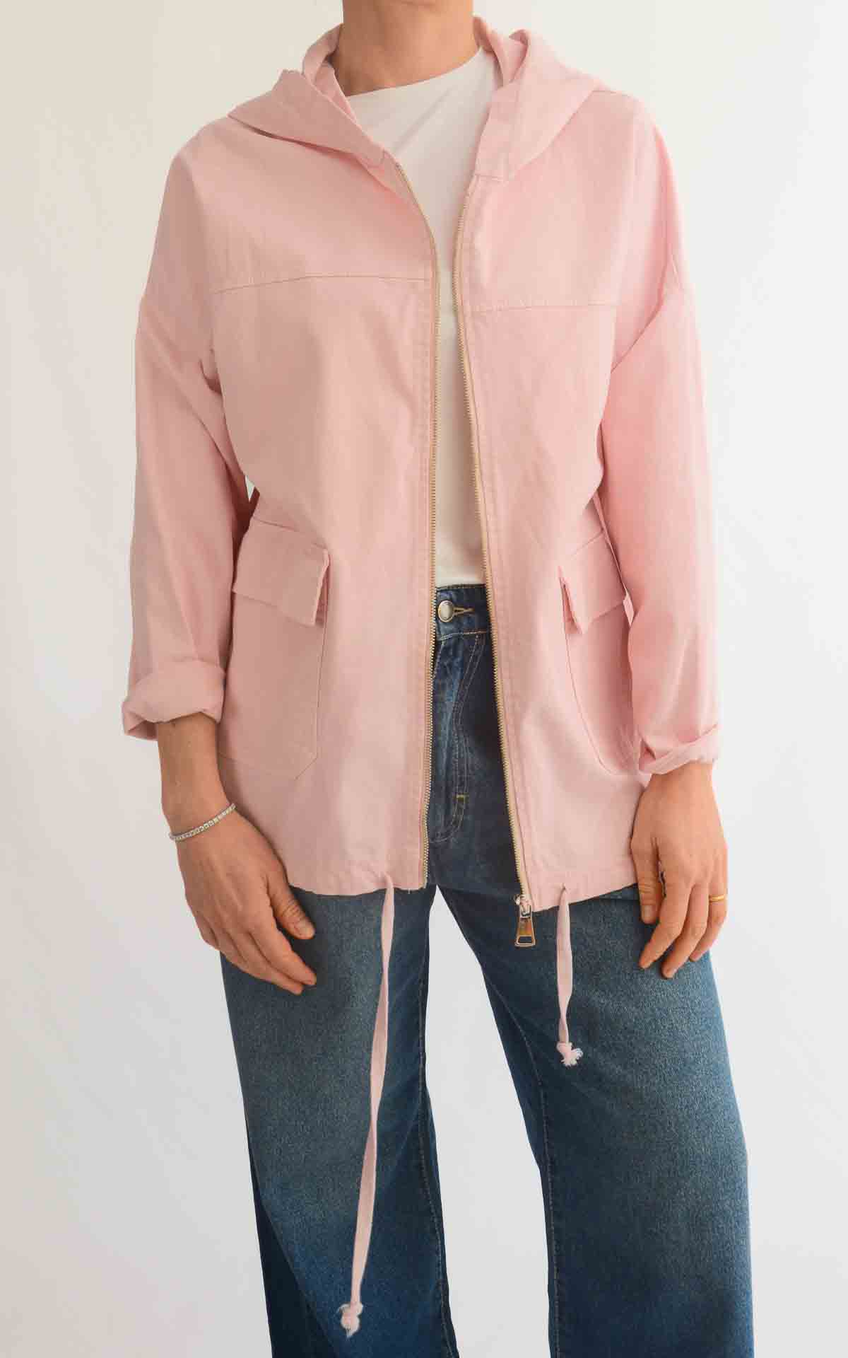 OFF-ON - Giacca cappuccio lunga - ROSA