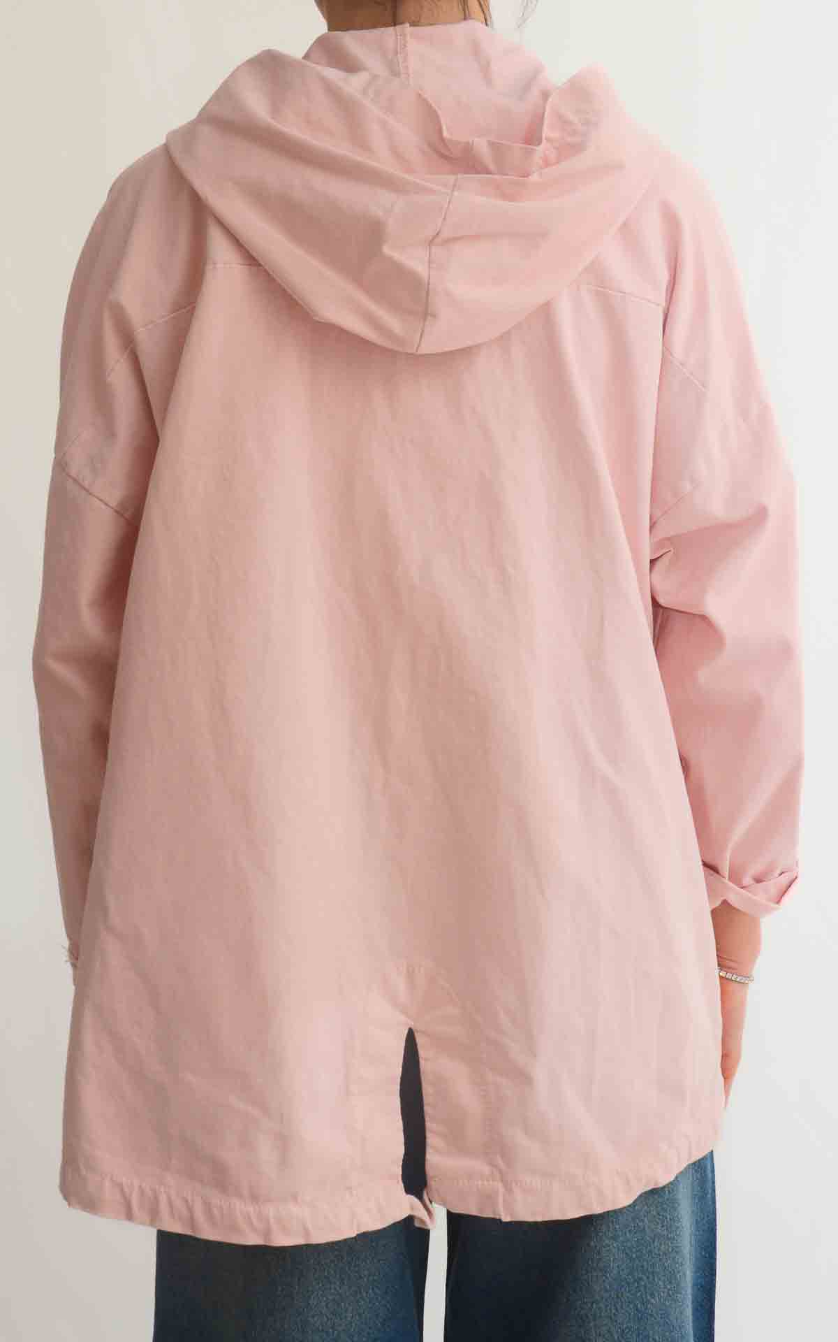 OFF-ON - Giacca cappuccio lunga - ROSA