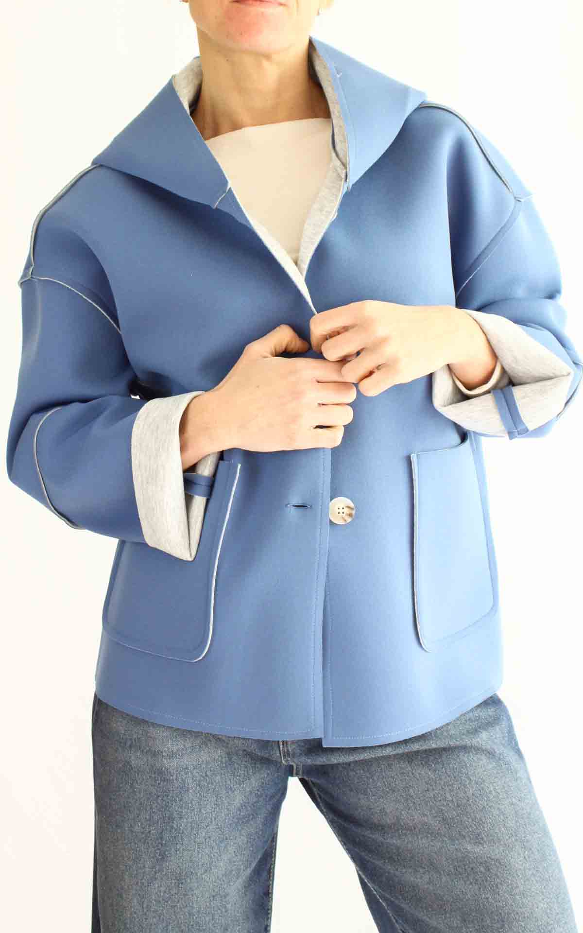 OFF-ON – Giacca in neoprene – AZZURRO