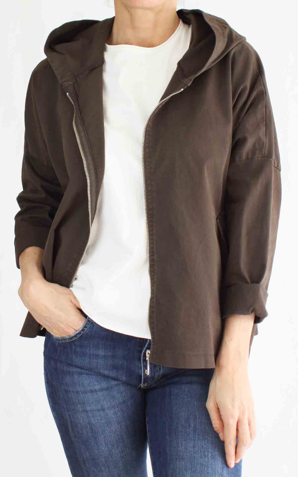 OFF-ON - Giacca cappuccio corta - MORO