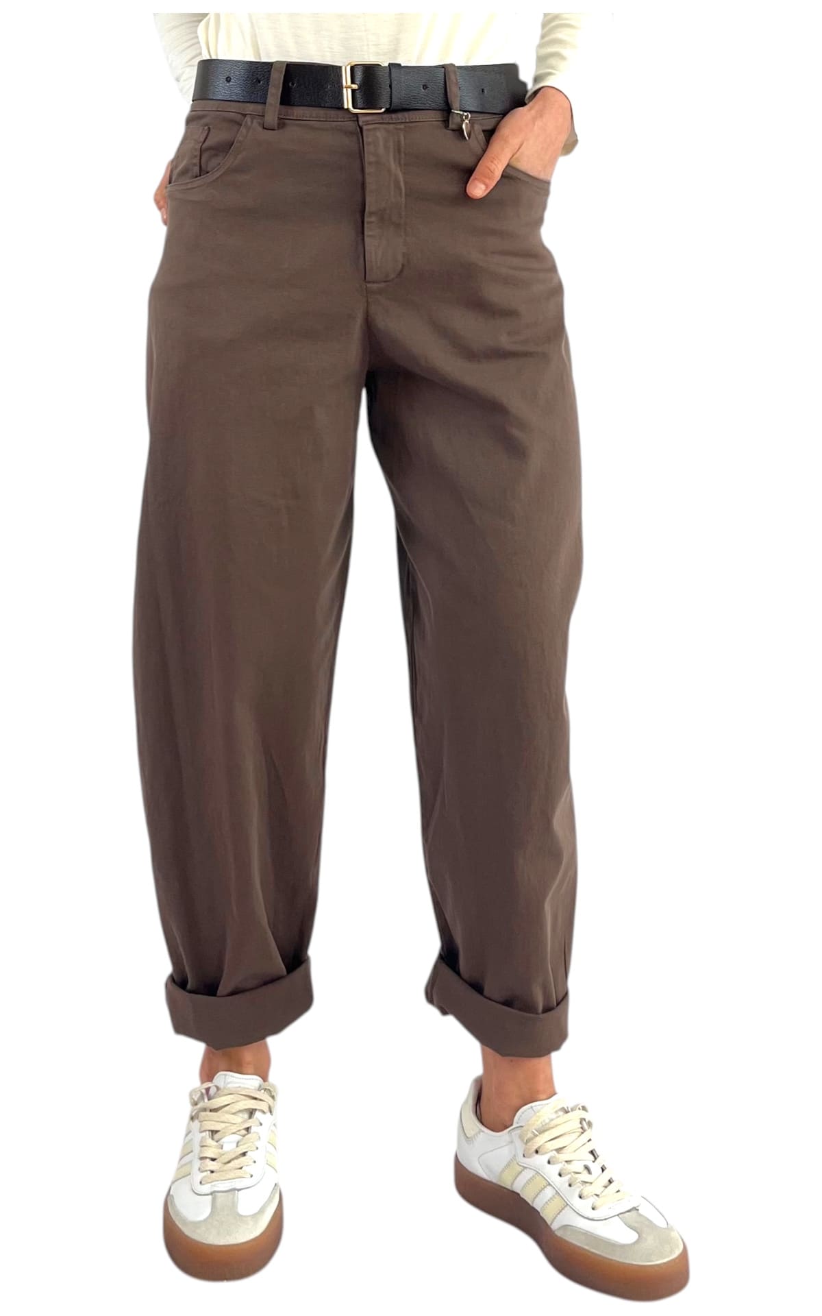 SUSYMIX - Pantalone ovetto - MORO