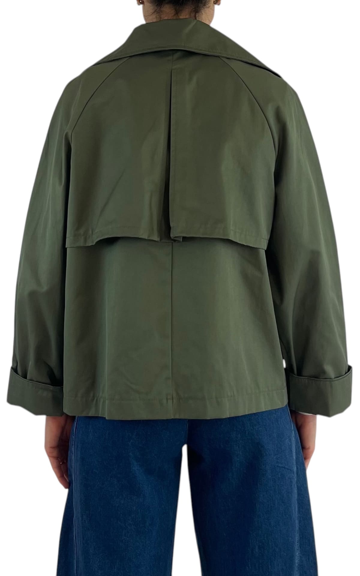 OFF-ON – Giacca trench corta – VERDE MILITARE