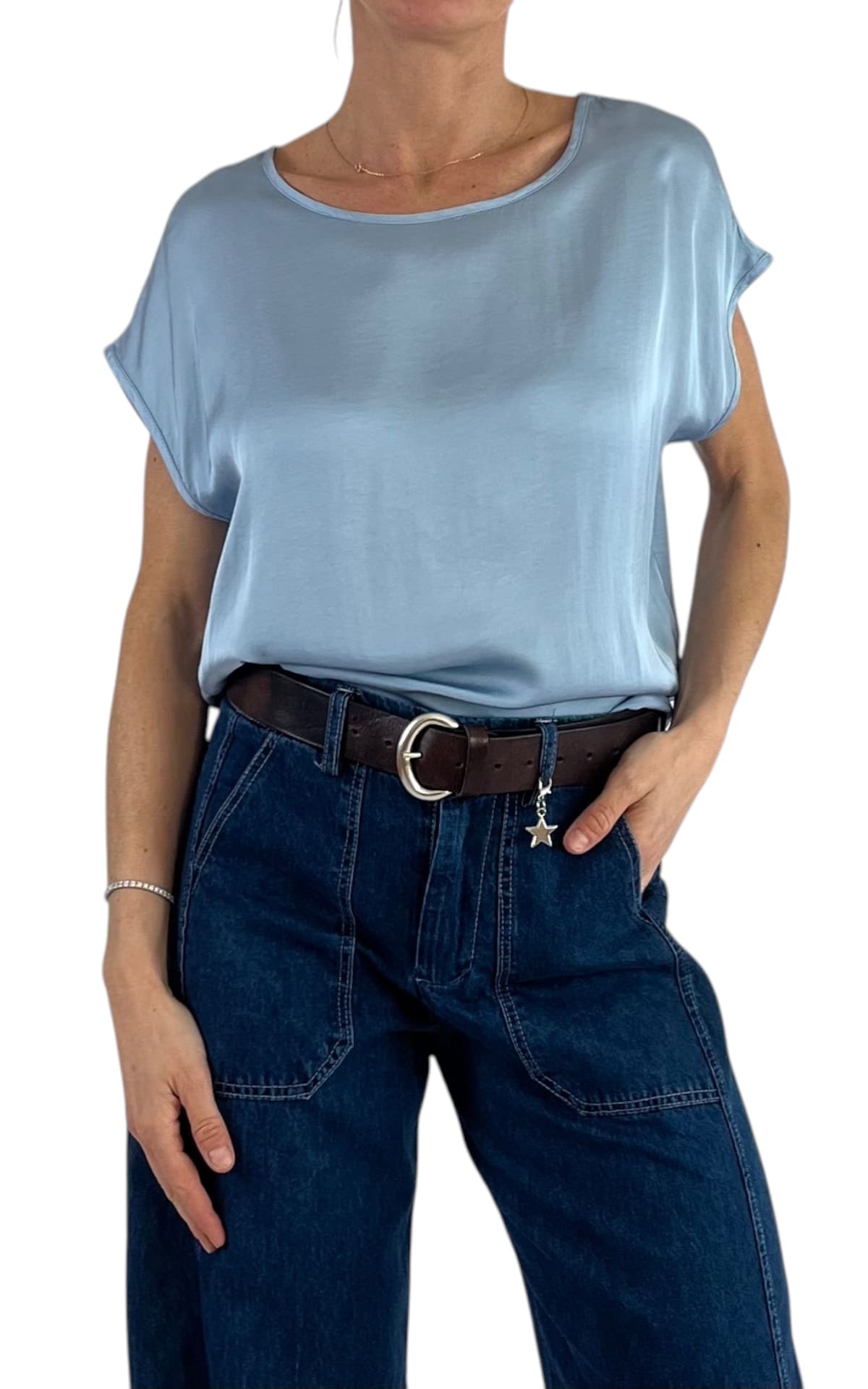 SUSY MIX – Blusa jersey – CIELO