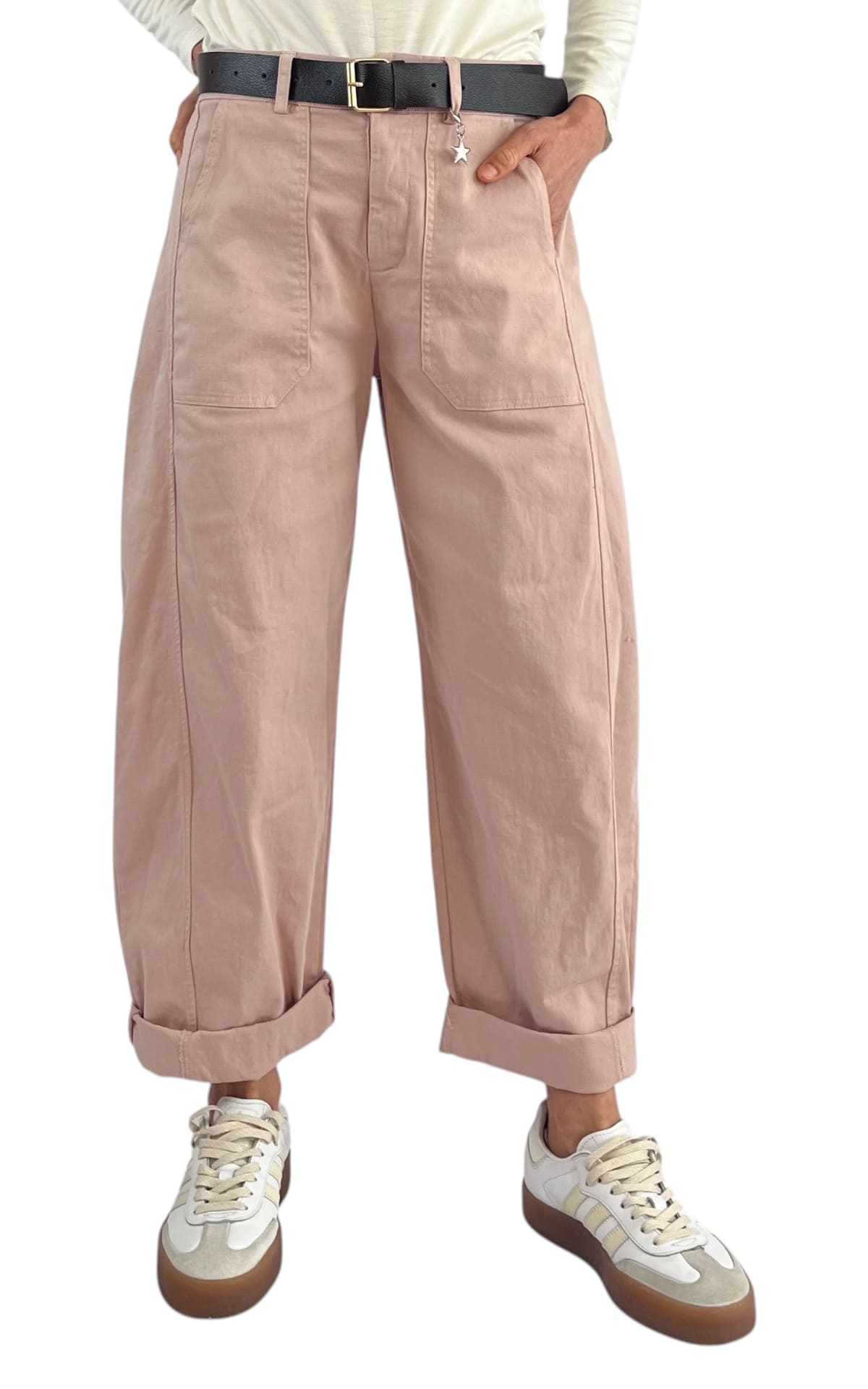 SUSYMIX - Pantalone ovetto con elastico - ROSA