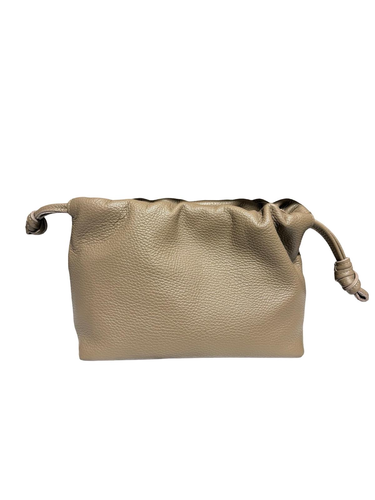 OFF-ON – Pochette in pelle con tracolla – FANGO