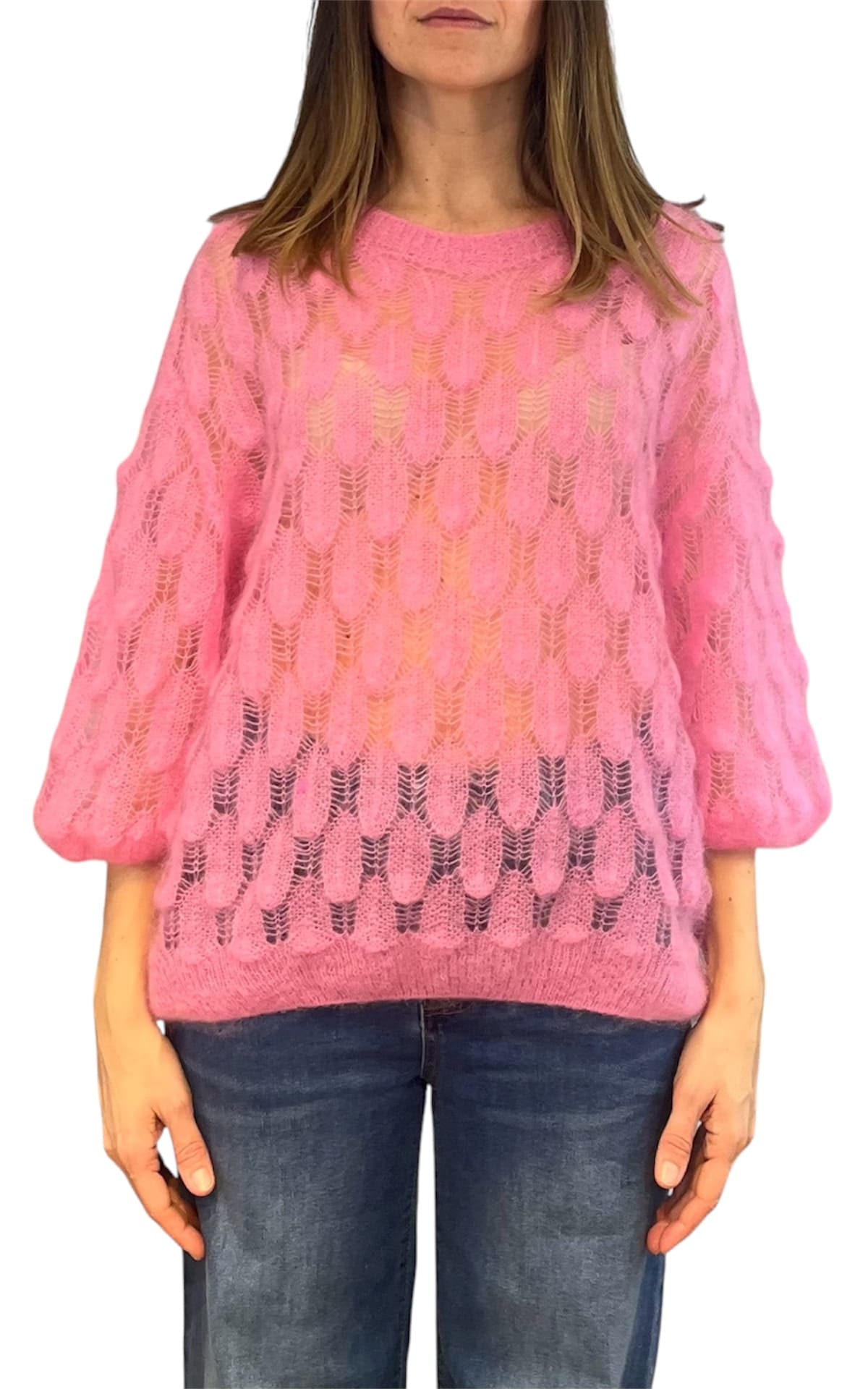 OFF-ON - Maglia pavone - ROSA BUBBLE