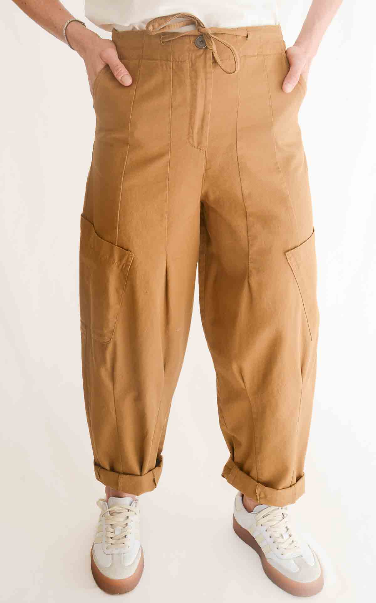 SUSY MIX – Pantalone coulisse – TABACCO