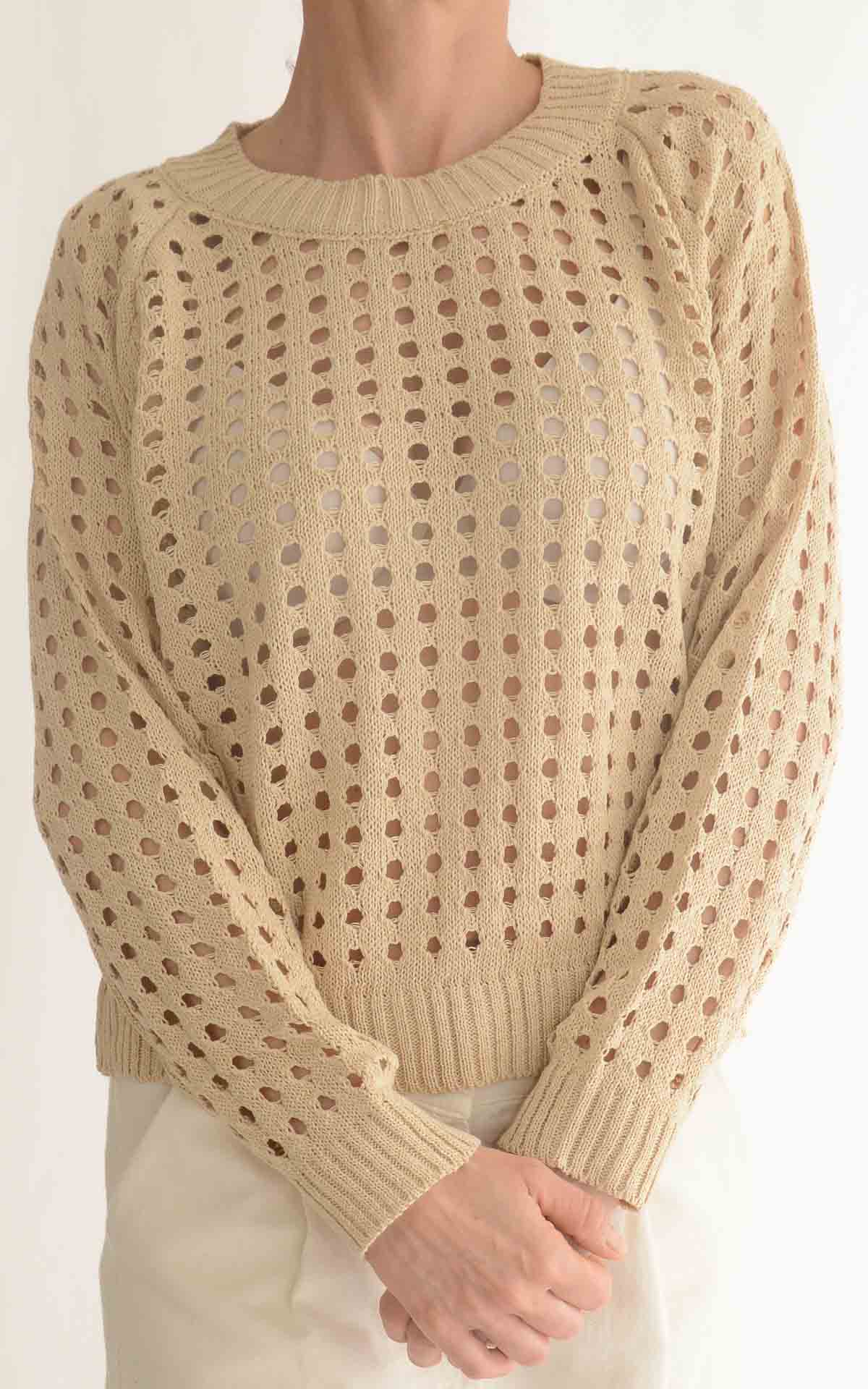 SUSYMIX - Maglia traforata - BEIGE