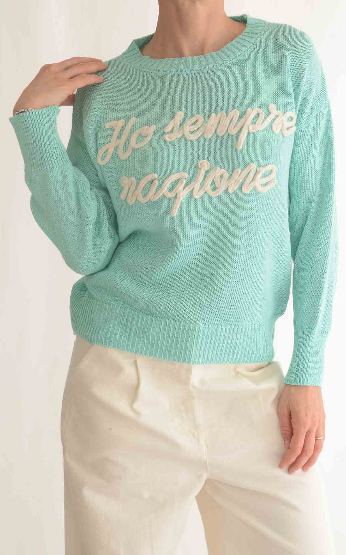 OFF-ON – Maglia “Ho sempre ragione” – VERDE ACQUA