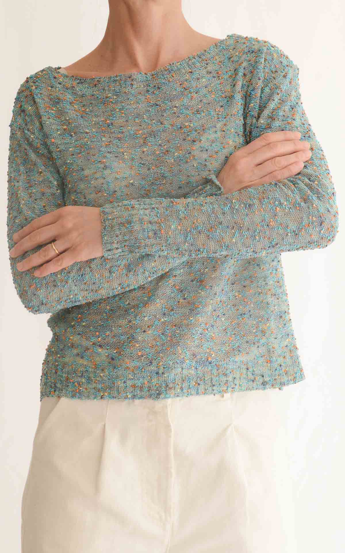 OFF-ON – Maglia nodini – VERDE ACQUA