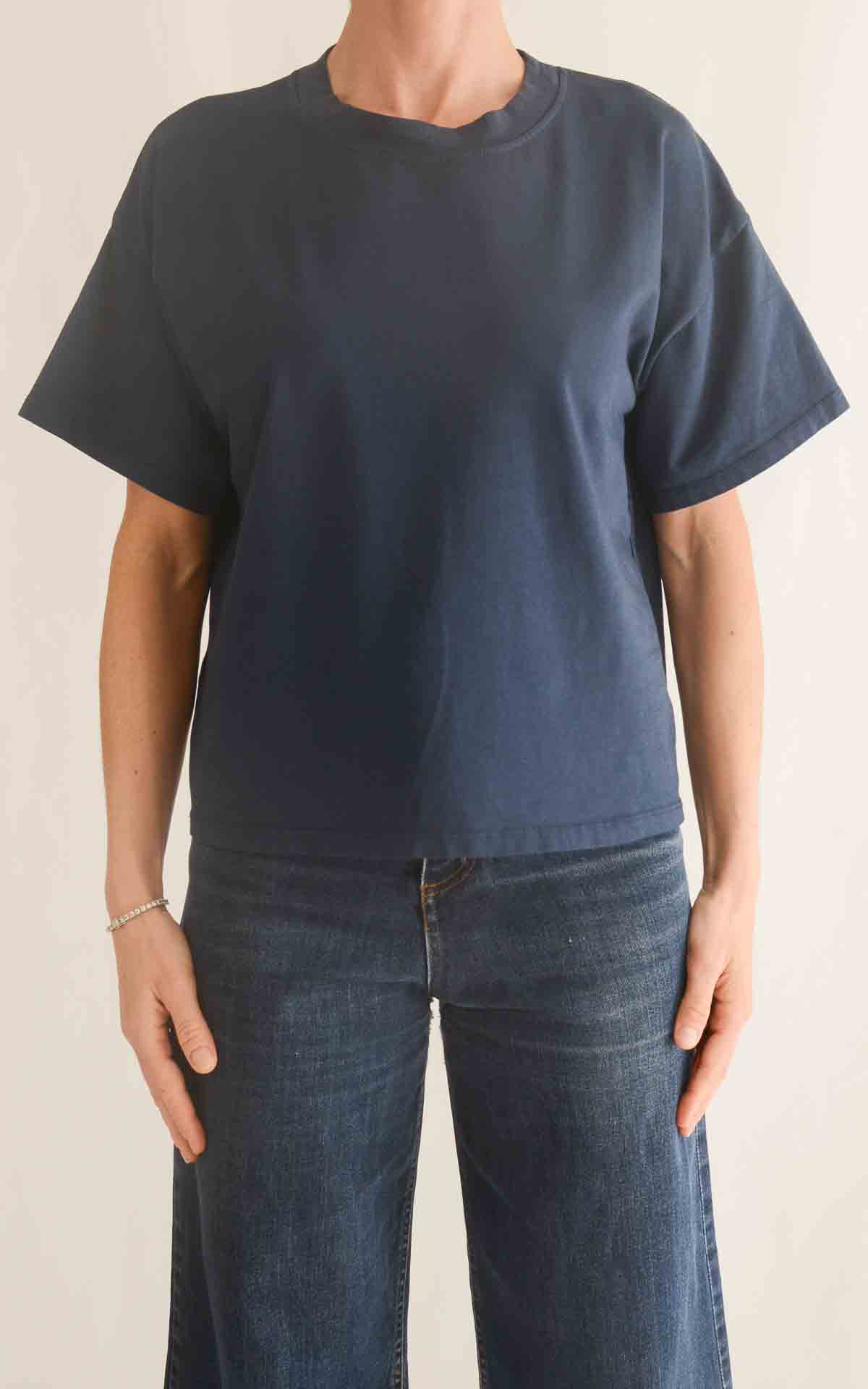 SUSYMIX – T-shirt scatoletta mezza manica – BLU