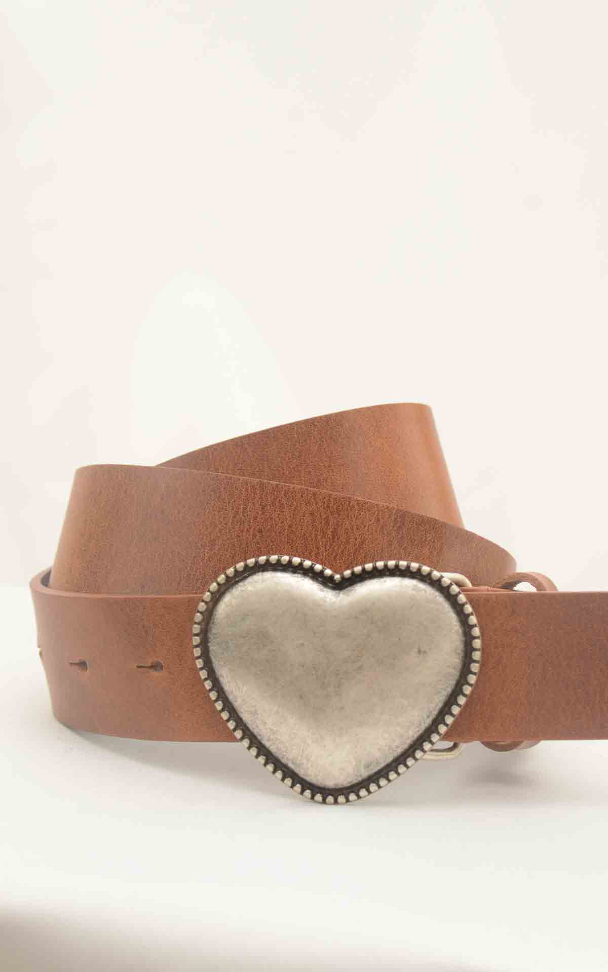 SUSYMIX – Cintura fibbia cuore – CUOIO
