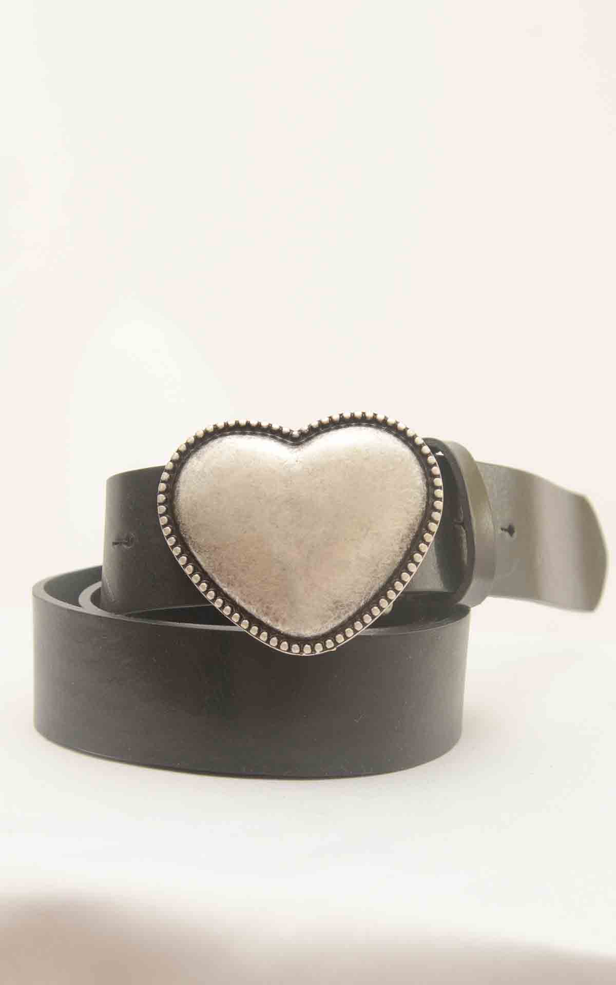 SUSYMIX – Cintura fibbia cuore – NERO