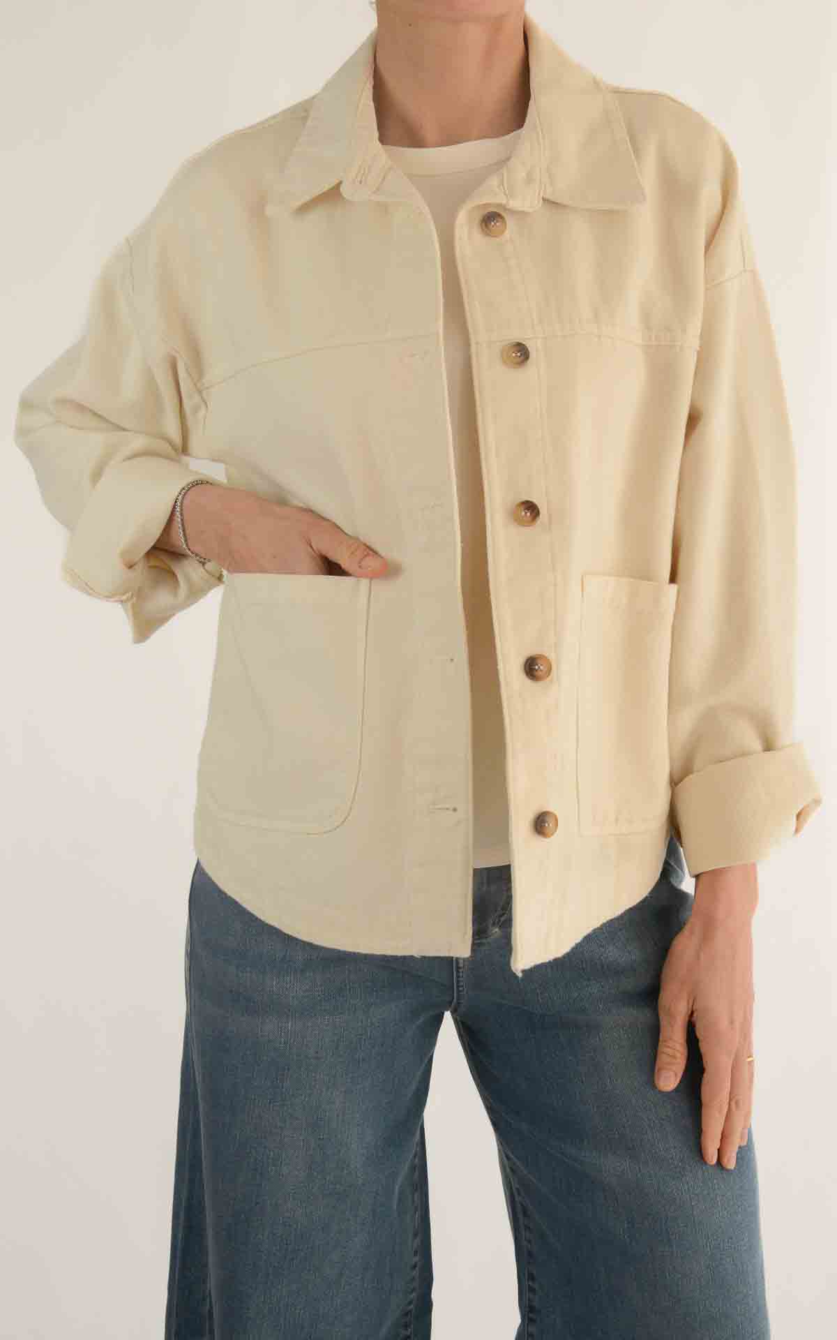 OFF-ON - Giacca canvas - BURRO