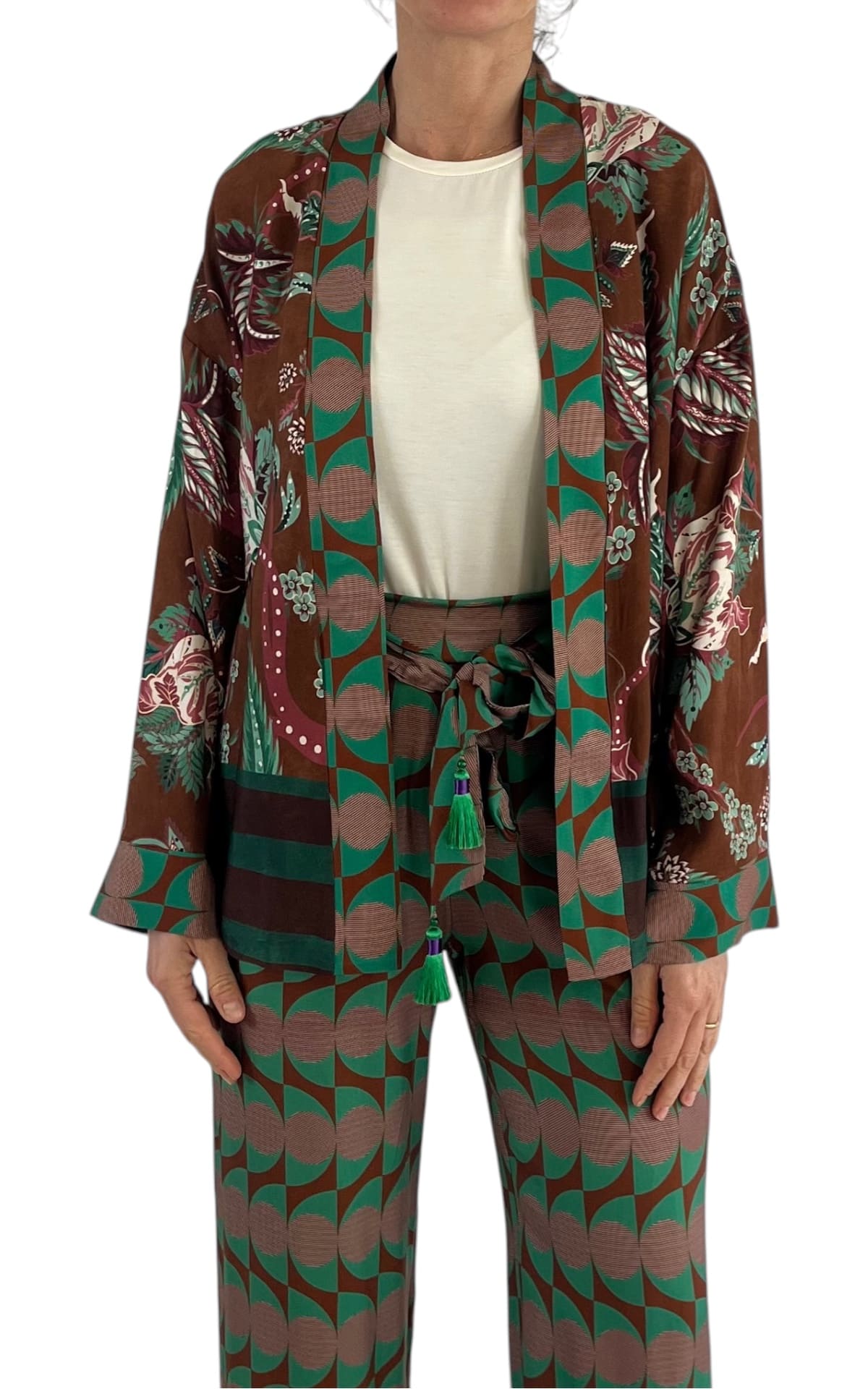 WU’SIDE – Giacca kimono – MARRONE