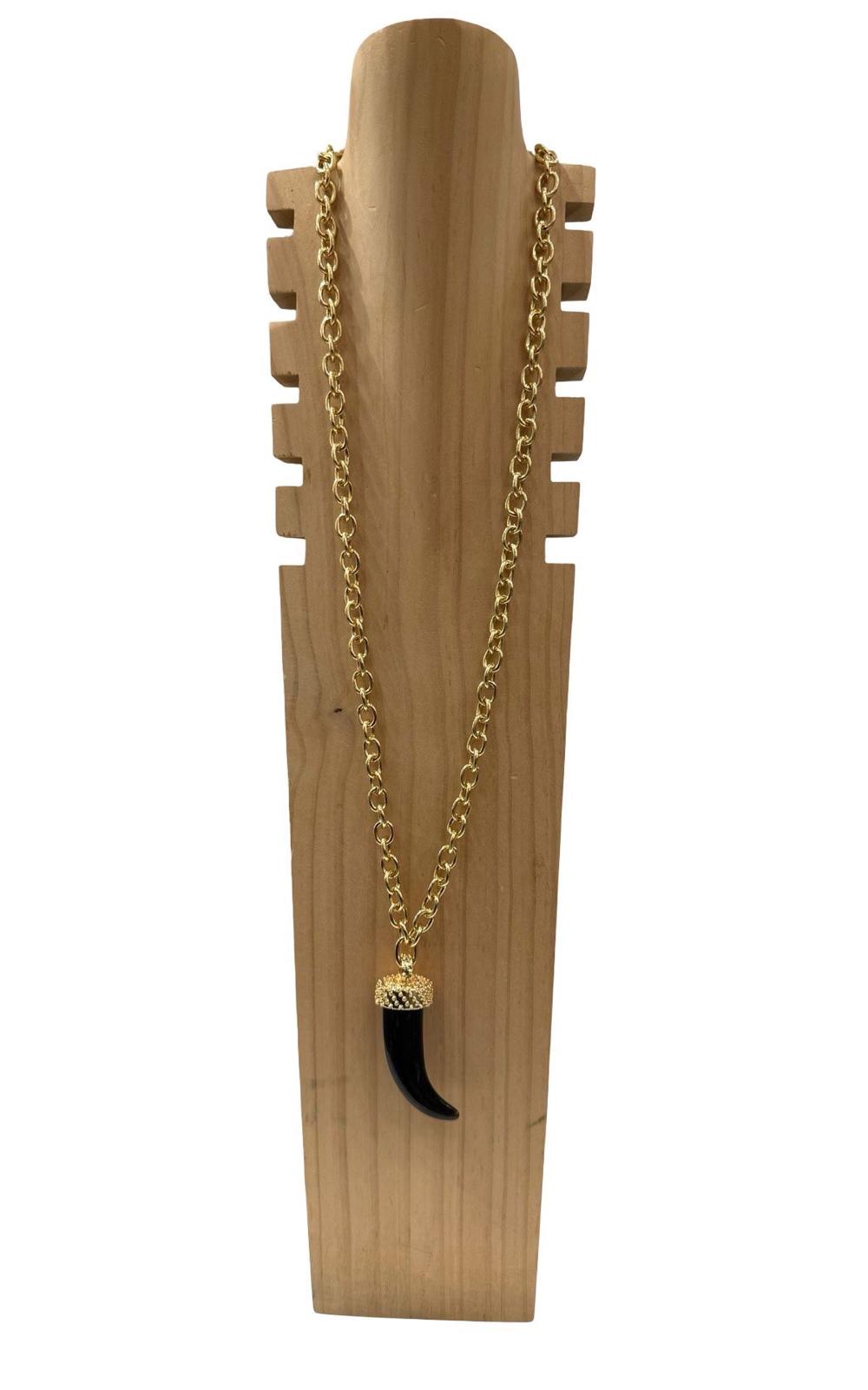 OFF-ON - Collana corno - NERO